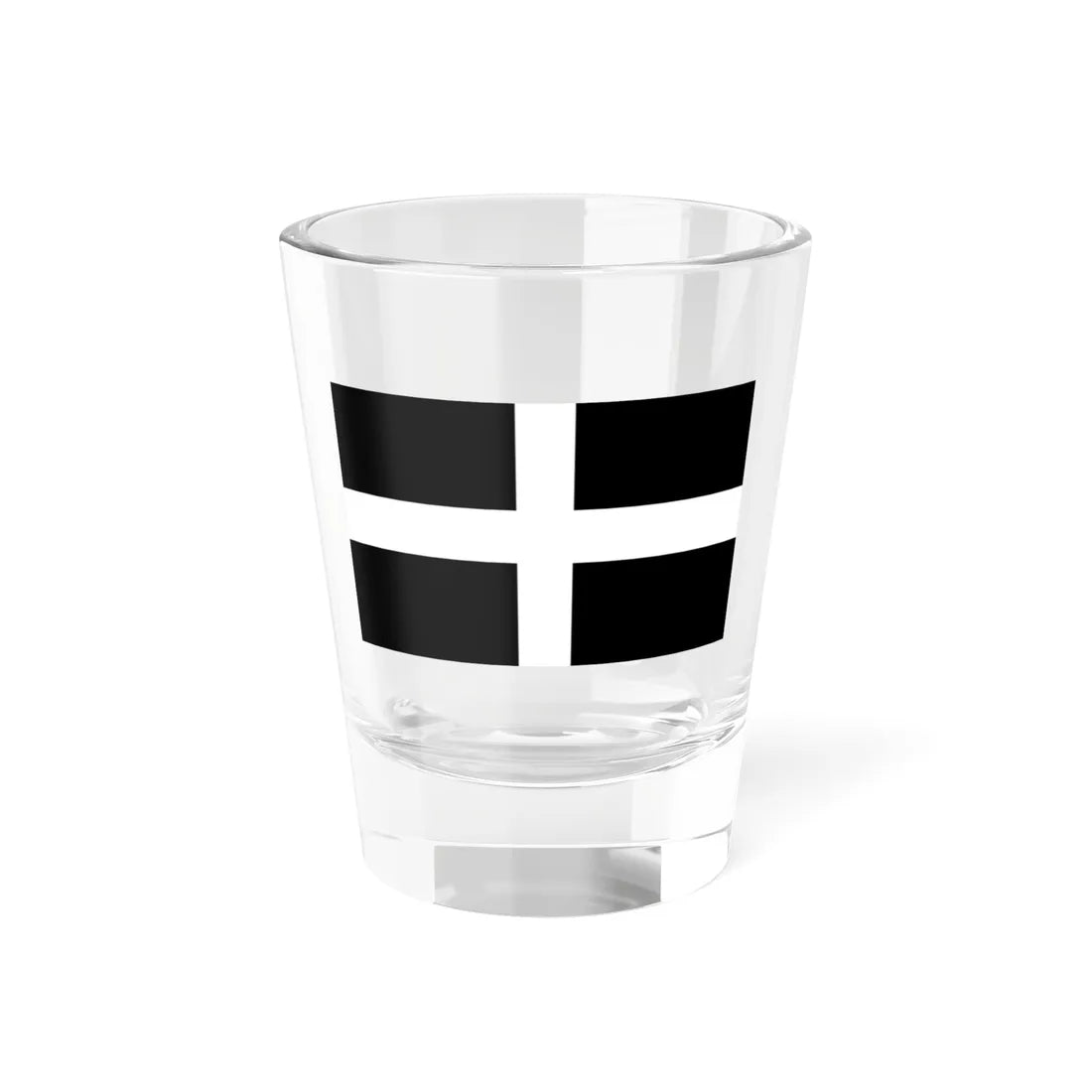 Saint Pirans Flag (England) Shot Glass 1.5oz 1.5oz - Go Mug Yourself