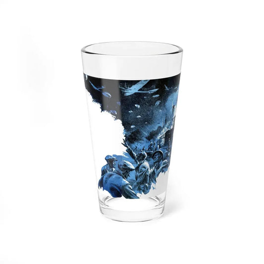 Sainte Mere Eglise, Blue Book Magazine, March 1947 (Magazine Illustration) Pint Glass 16oz 16oz - Go Mug Yourself