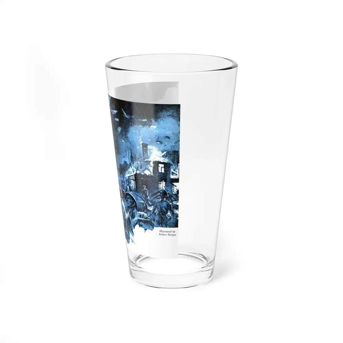 Sainte Mere Eglise, Blue Book Magazine, March 1947 (Magazine Illustration) Pint Glass 16oz - Go Mug Yourself