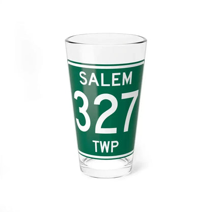 Salem Township Route 327 Washington County Ohio (Ohio) (Road Sign) Pint Glass 16oz 16oz - Go Mug Yourself