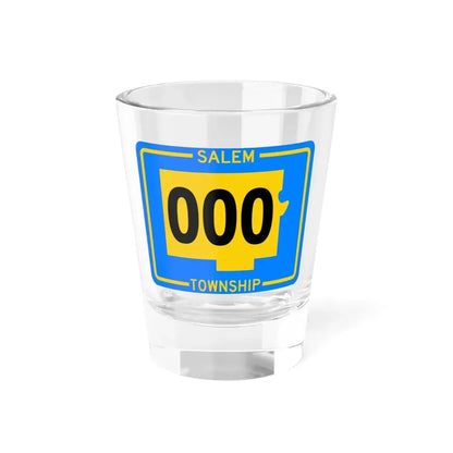 Salem Township Tuscarawas County Ohio route shield template (Ohio) (Road Sign) Shot Glass 1.5oz 1.5oz - Go Mug Yourself