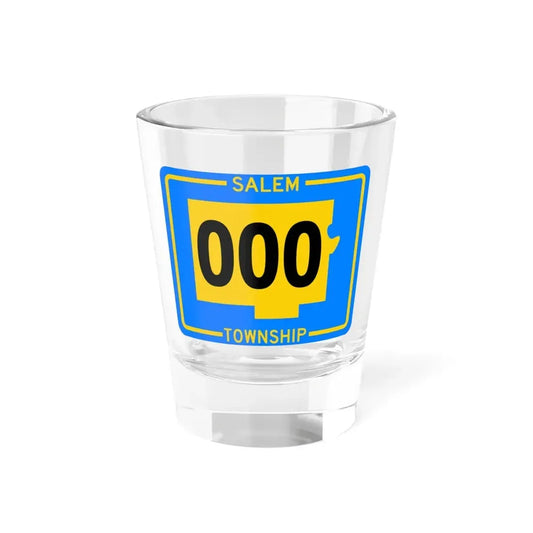 Salem Township Tuscarawas County Ohio route shield template (Ohio) (Road Sign) Shot Glass 1.5oz 1.5oz - Go Mug Yourself