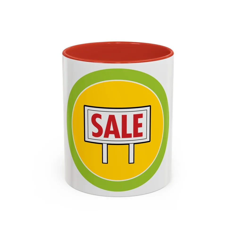 Salesmanship (Boy Scout Merit Badge) Accent Coffee Mug-11oz-Red-Go Mug Yourself