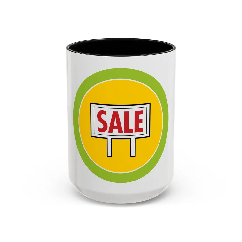 Salesmanship (Boy Scout Merit Badge) Accent Coffee Mug-15oz-Black-Go Mug Yourself