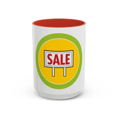 Salesmanship (Boy Scout Merit Badge) Accent Coffee Mug-15oz-Red-Go Mug Yourself