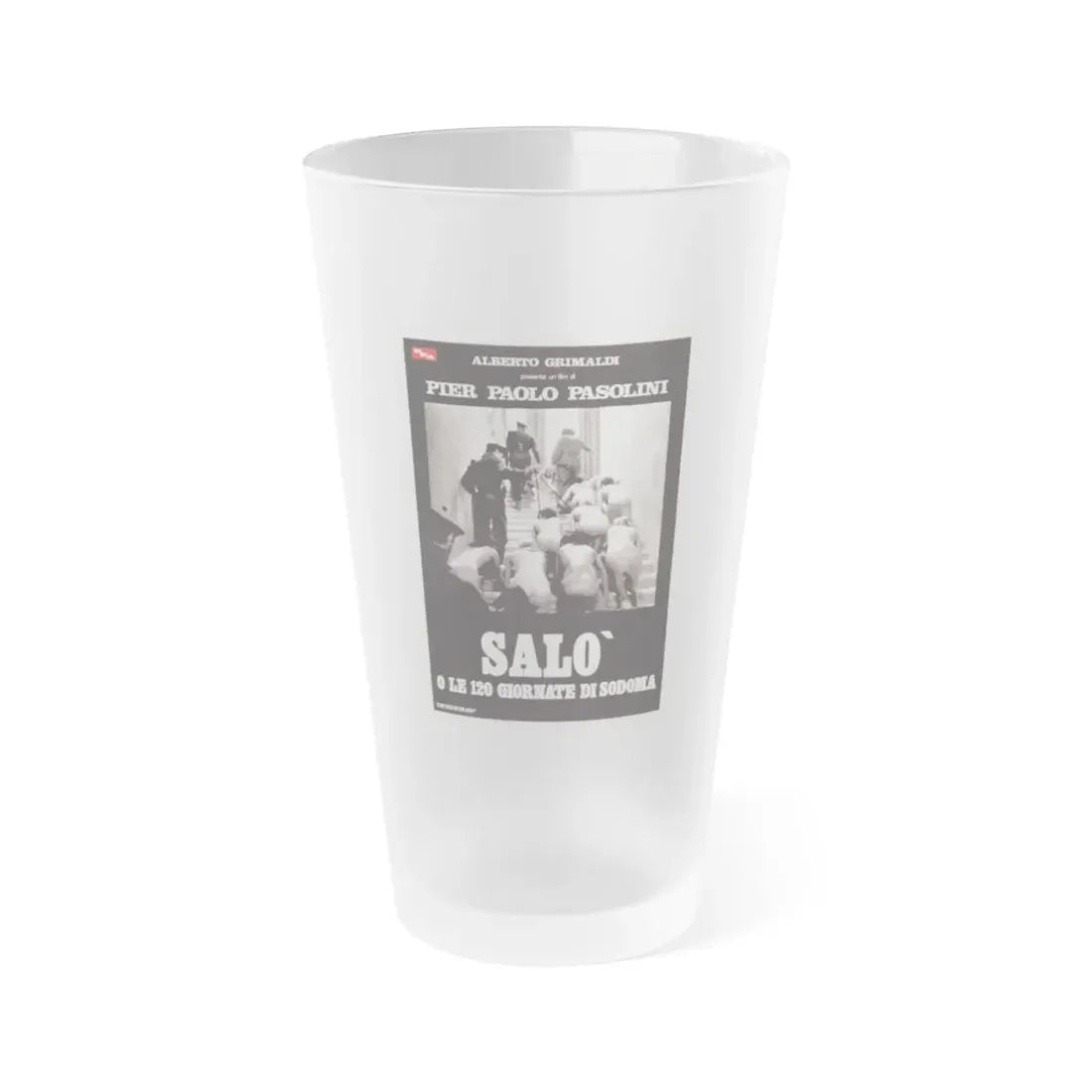 SALO 1975 Movie Poster - Frosted Pint Glass 16oz 16oz Frosted - Go Mug Yourself