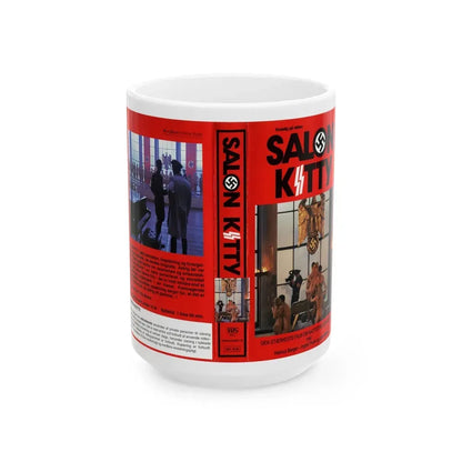 SALON KITTY (VHS COVER) - White Coffee Mug 15oz - Go Mug Yourself