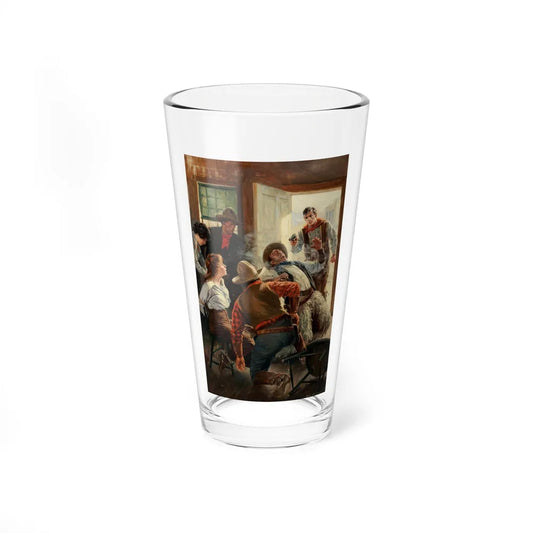 Saloon Shoot Out, 1919 (Magazine Illustration) Pint Glass 16oz-16oz-Go Mug Yourself