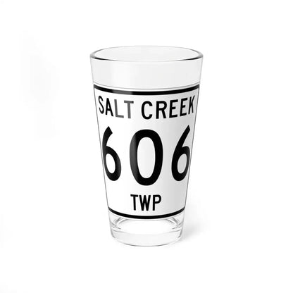 Salt Creek Township Route 206 Holmes County Ohio (Ohio) (Road Sign) Pint Glass 16oz 16oz - Go Mug Yourself