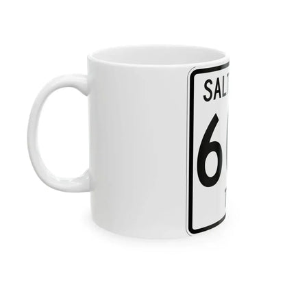 Salt Creek Township Route 206 Holmes County Ohio (Ohio) (Road Sign) White Coffee Mug - Go Mug Yourself
