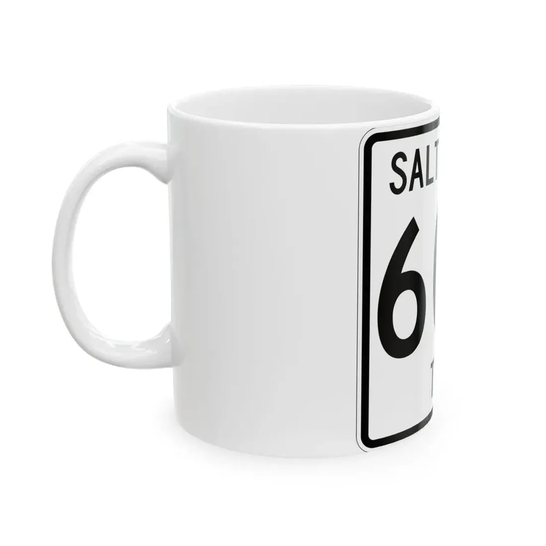 Salt Creek Township Route 206 Holmes County Ohio (Ohio) (Road Sign) White Coffee Mug - Go Mug Yourself