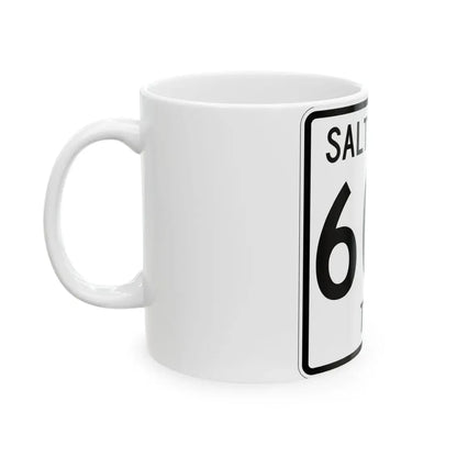 Salt Creek Township Route 206 Holmes County Ohio (Ohio) (Road Sign) White Coffee Mug - Go Mug Yourself