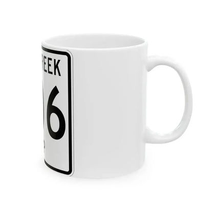Salt Creek Township Route 206 Holmes County Ohio (Ohio) (Road Sign) White Coffee Mug - Go Mug Yourself