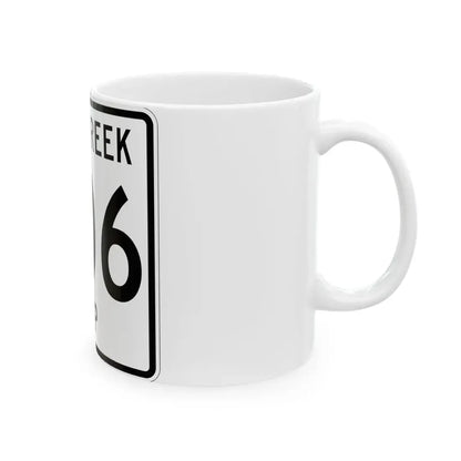 Salt Creek Township Route 206 Holmes County Ohio (Ohio) (Road Sign) White Coffee Mug - Go Mug Yourself