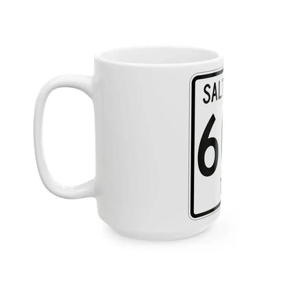 Salt Creek Township Route 206 Holmes County Ohio (Ohio) (Road Sign) White Coffee Mug - Go Mug Yourself