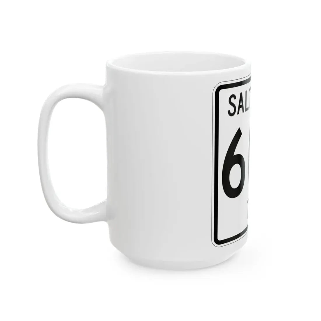 Salt Creek Township Route 206 Holmes County Ohio (Ohio) (Road Sign) White Coffee Mug - Go Mug Yourself