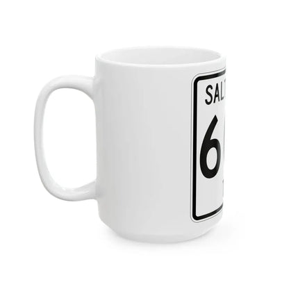 Salt Creek Township Route 206 Holmes County Ohio (Ohio) (Road Sign) White Coffee Mug - Go Mug Yourself