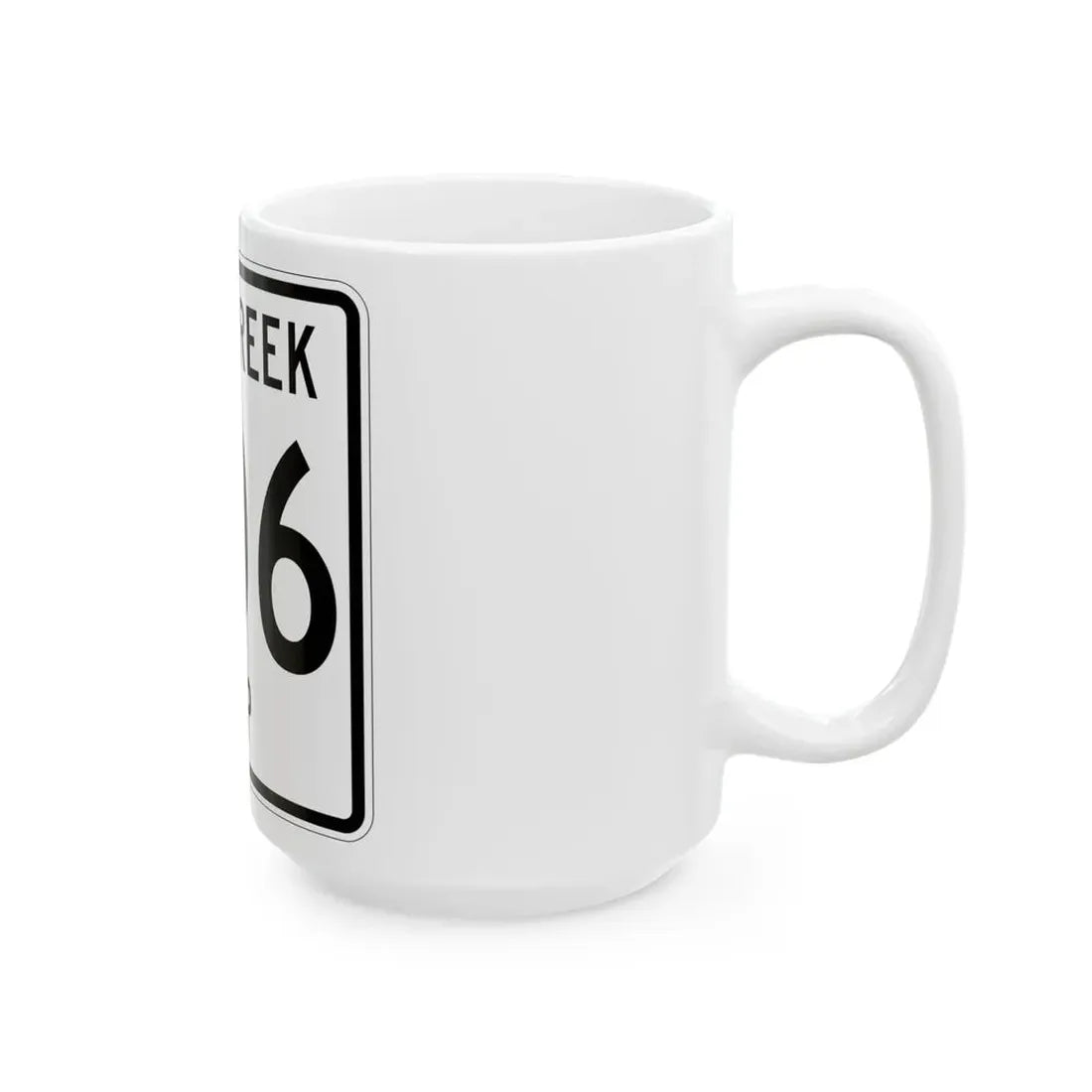 Salt Creek Township Route 206 Holmes County Ohio (Ohio) (Road Sign) White Coffee Mug - Go Mug Yourself