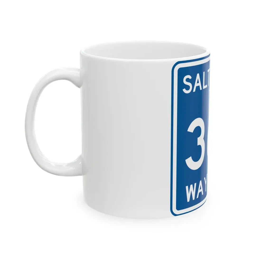 Salt Creek Township Route 363 Wayne County Ohio (Ohio) (Road Sign) White Coffee Mug - Go Mug Yourself