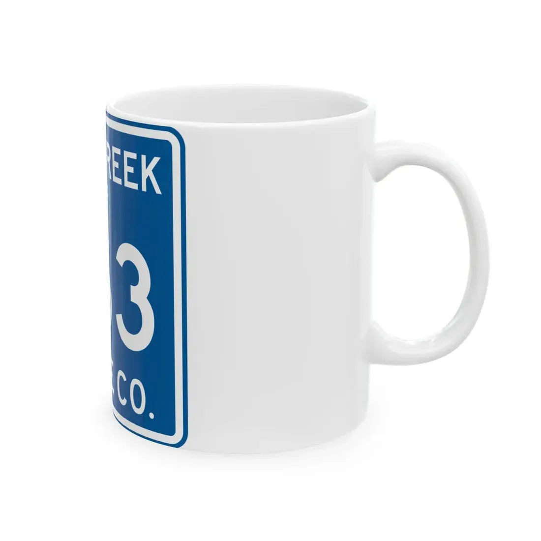 Salt Creek Township Route 363 Wayne County Ohio (Ohio) (Road Sign) White Coffee Mug - Go Mug Yourself
