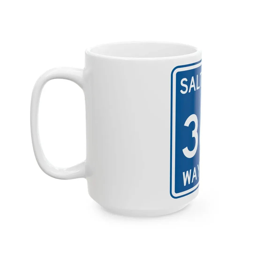 Salt Creek Township Route 363 Wayne County Ohio (Ohio) (Road Sign) White Coffee Mug - Go Mug Yourself