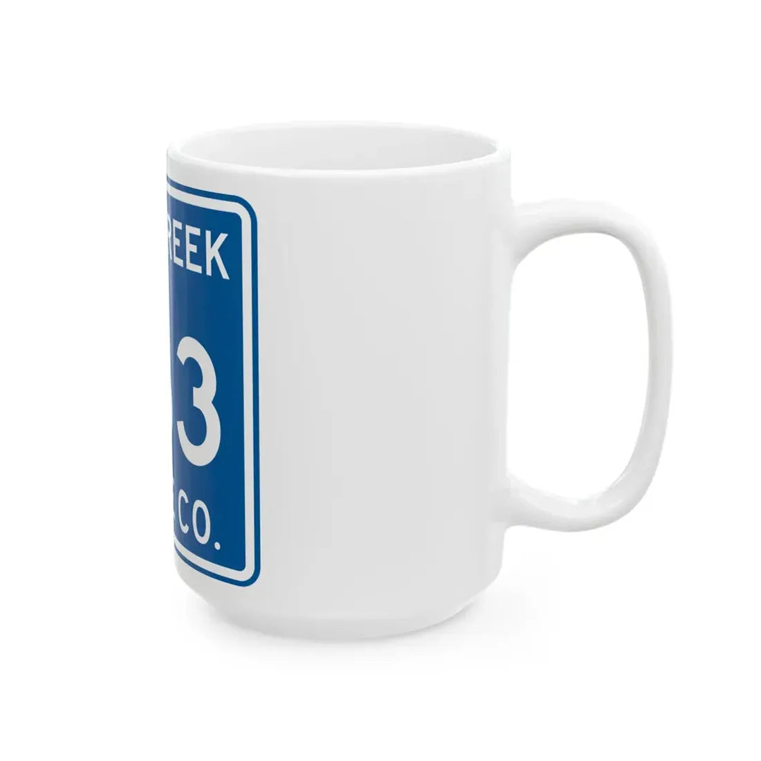 Salt Creek Township Route 363 Wayne County Ohio (Ohio) (Road Sign) White Coffee Mug - Go Mug Yourself