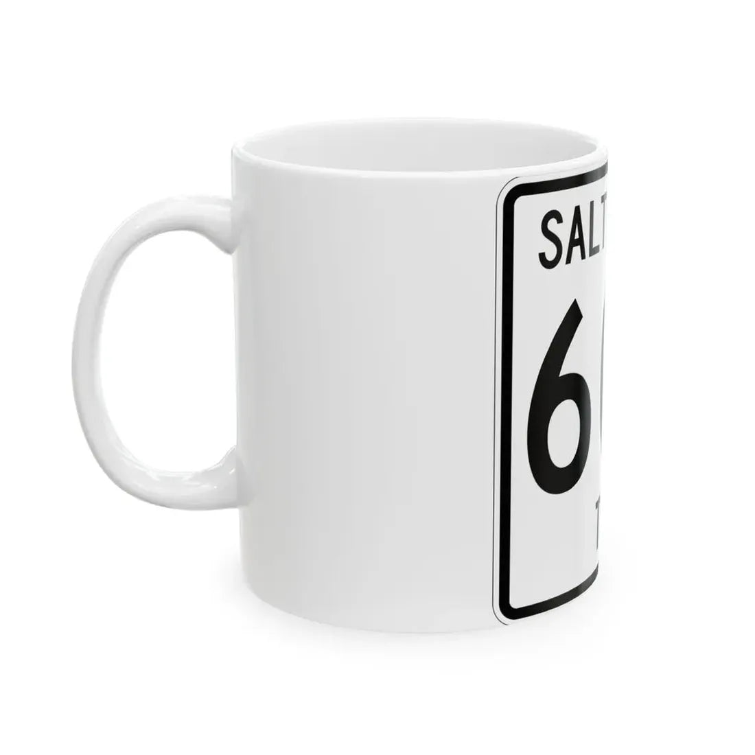 Salt Creek Township Route 605 Holmes County Ohio (Ohio) (Road Sign) White Coffee Mug - Go Mug Yourself
