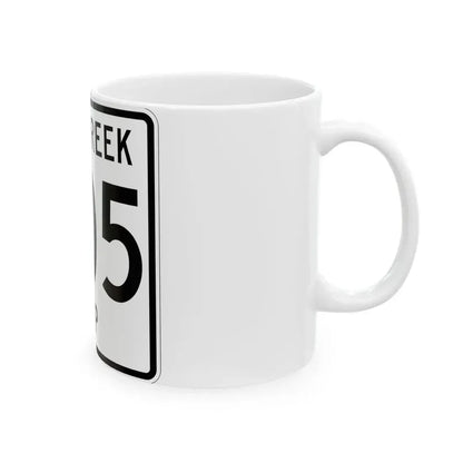 Salt Creek Township Route 605 Holmes County Ohio (Ohio) (Road Sign) White Coffee Mug - Go Mug Yourself