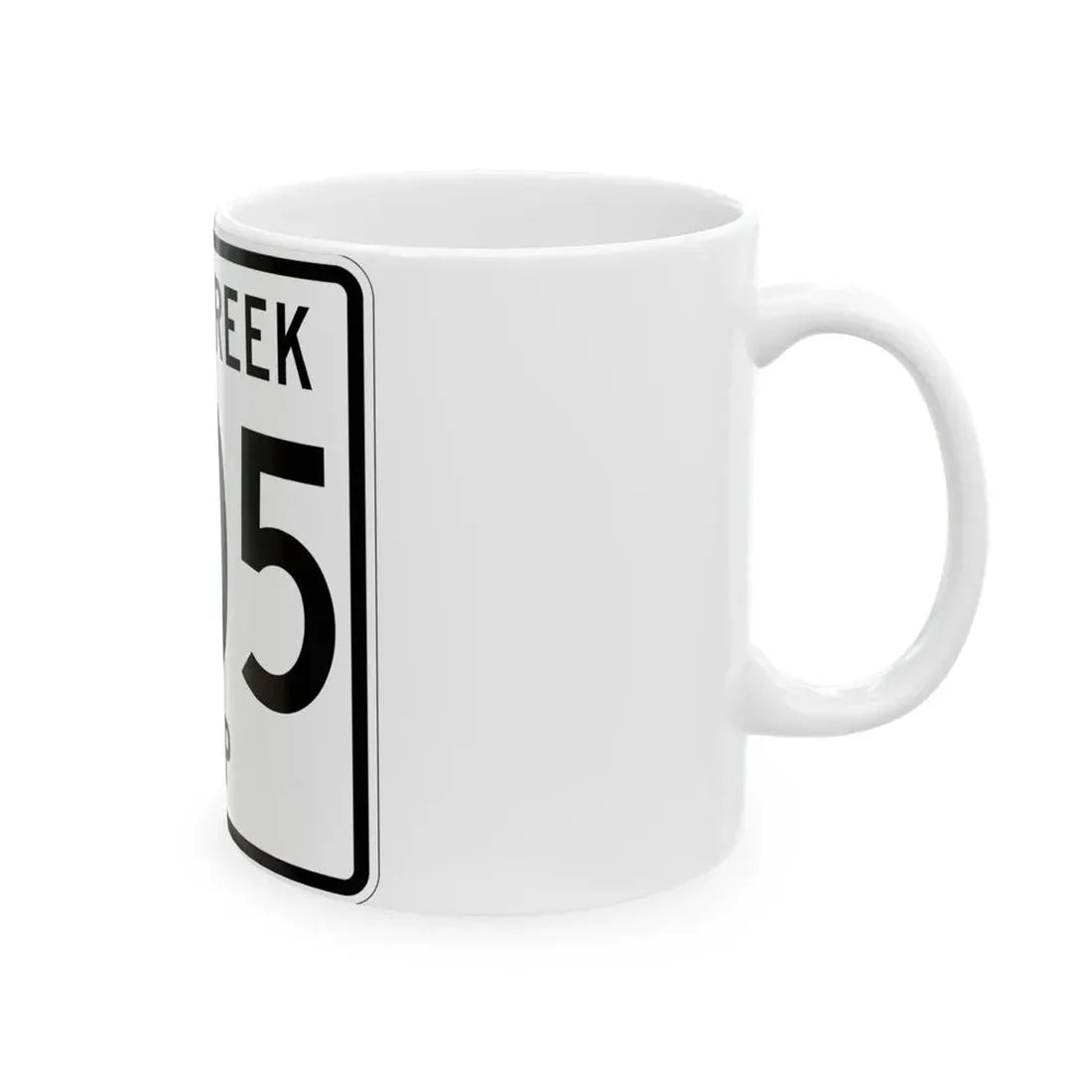 Salt Creek Township Route 605 Holmes County Ohio (Ohio) (Road Sign) White Coffee Mug - Go Mug Yourself