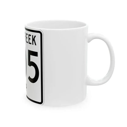 Salt Creek Township Route 605 Holmes County Ohio (Ohio) (Road Sign) White Coffee Mug - Go Mug Yourself