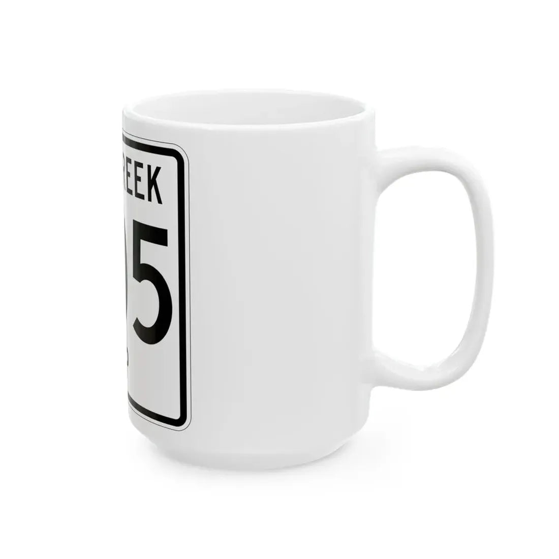 Salt Creek Township Route 605 Holmes County Ohio (Ohio) (Road Sign) White Coffee Mug - Go Mug Yourself