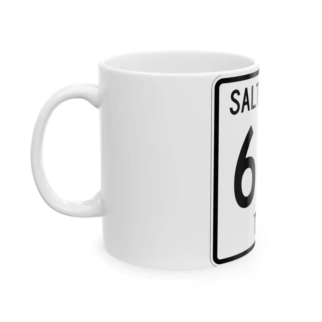Salt Creek Township Route 616 Holmes County Ohio (Ohio) (Road Sign) White Coffee Mug - Go Mug Yourself