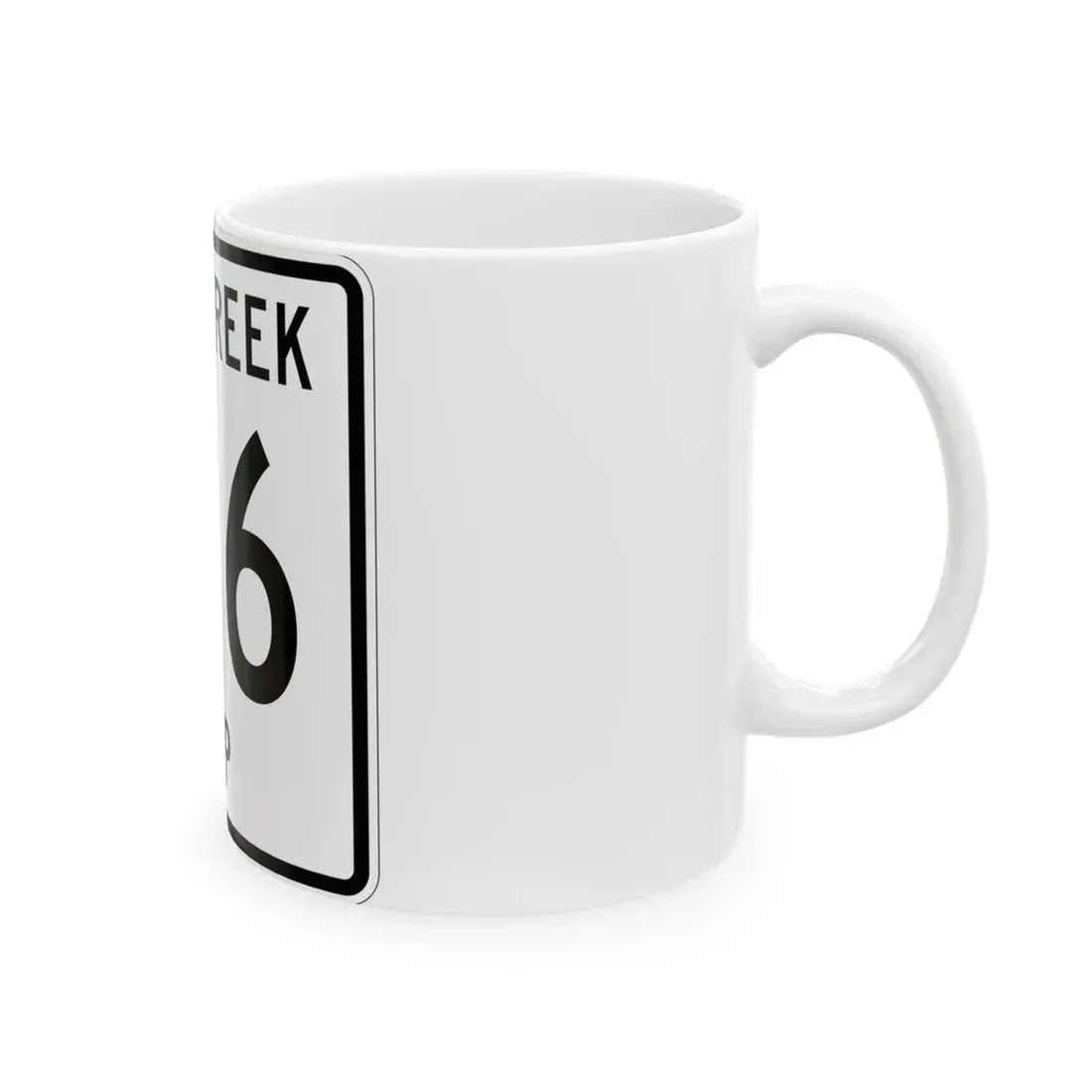 Salt Creek Township Route 616 Holmes County Ohio (Ohio) (Road Sign) White Coffee Mug - Go Mug Yourself
