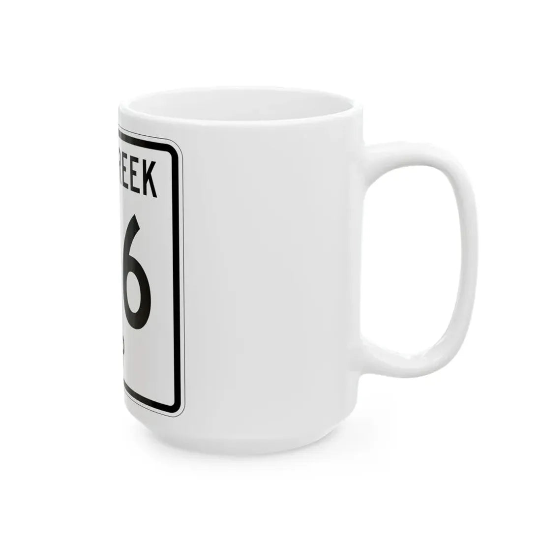Salt Creek Township Route 616 Holmes County Ohio (Ohio) (Road Sign) White Coffee Mug - Go Mug Yourself