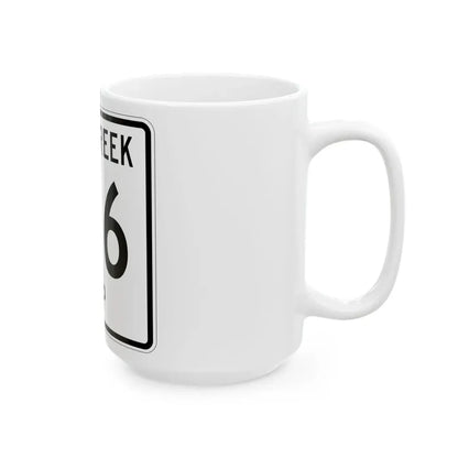 Salt Creek Township Route 616 Holmes County Ohio (Ohio) (Road Sign) White Coffee Mug - Go Mug Yourself