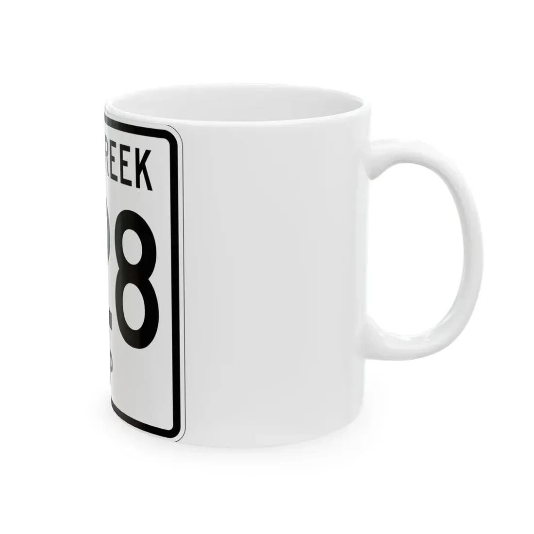 Salt Creek Township Route 628 Holmes County Ohio (Ohio) (Road Sign) White Coffee Mug - Go Mug Yourself