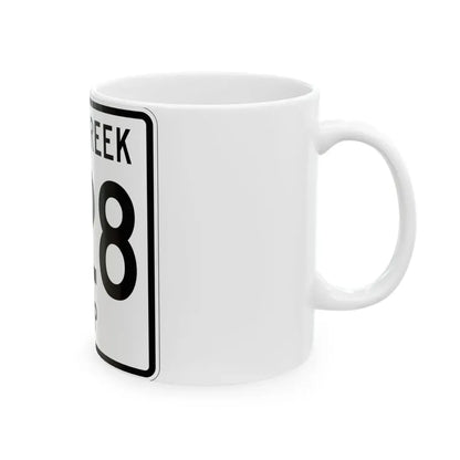 Salt Creek Township Route 628 Holmes County Ohio (Ohio) (Road Sign) White Coffee Mug - Go Mug Yourself