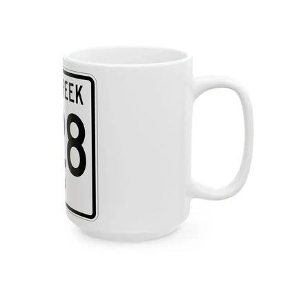 Salt Creek Township Route 628 Holmes County Ohio (Ohio) (Road Sign) White Coffee Mug - Go Mug Yourself