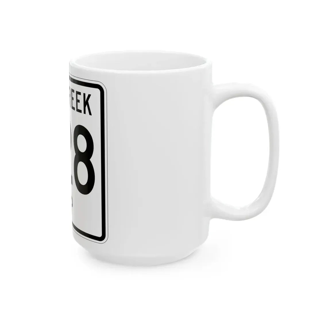 Salt Creek Township Route 628 Holmes County Ohio (Ohio) (Road Sign) White Coffee Mug - Go Mug Yourself