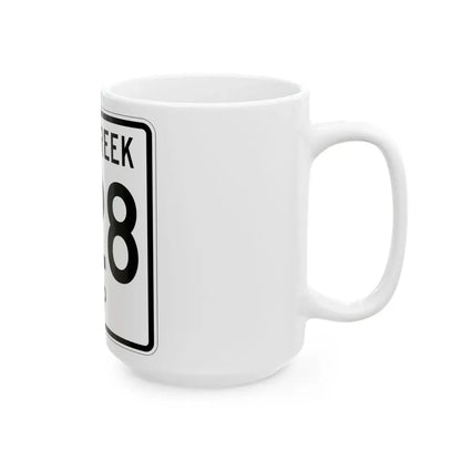Salt Creek Township Route 628 Holmes County Ohio (Ohio) (Road Sign) White Coffee Mug - Go Mug Yourself
