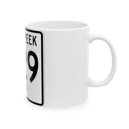 Salt Creek Township Route 629 Holmes County Ohio (Ohio) (Road Sign) White Coffee Mug - Go Mug Yourself