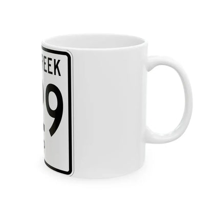 Salt Creek Township Route 629 Holmes County Ohio (Ohio) (Road Sign) White Coffee Mug - Go Mug Yourself