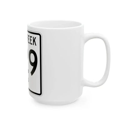 Salt Creek Township Route 629 Holmes County Ohio (Ohio) (Road Sign) White Coffee Mug - Go Mug Yourself