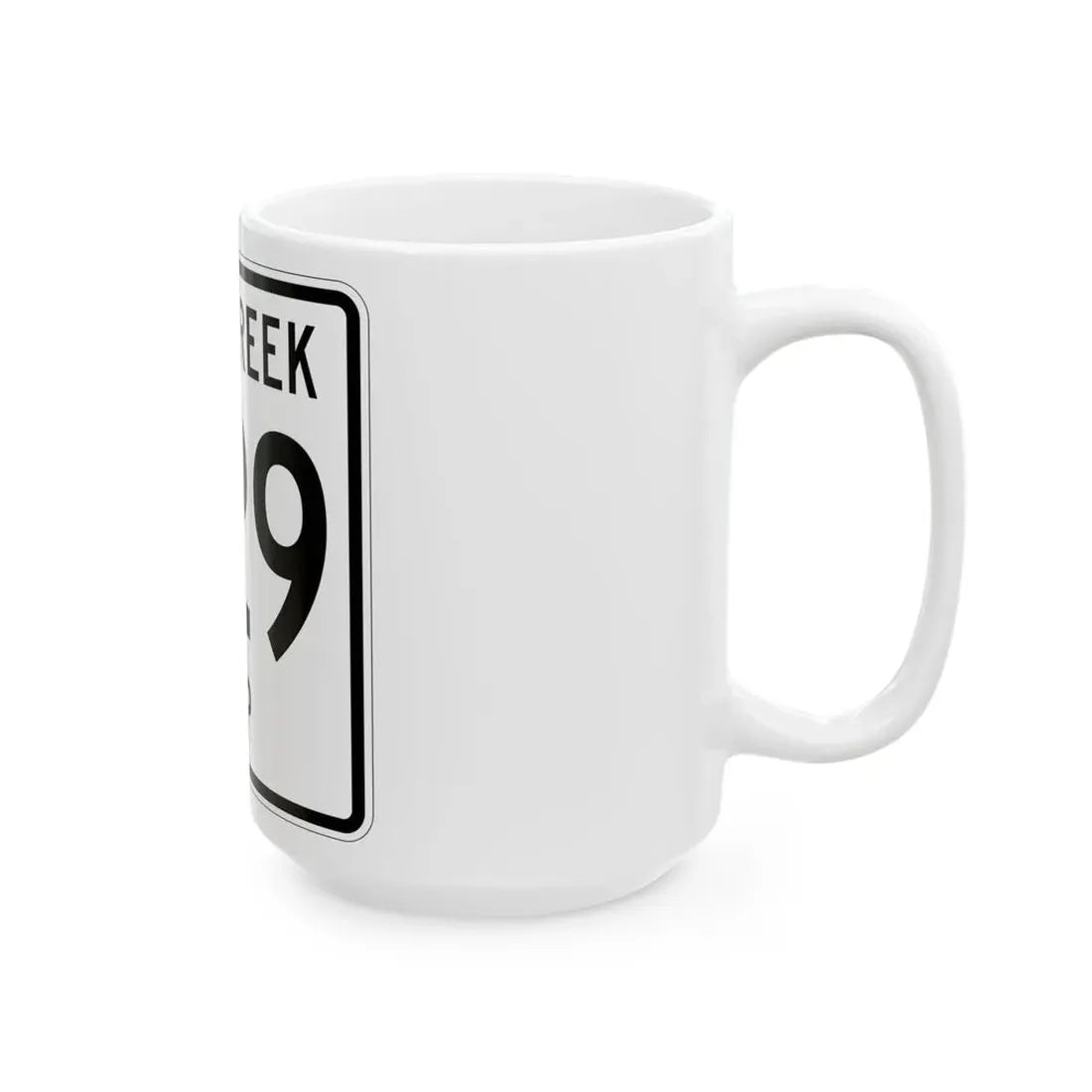 Salt Creek Township Route 629 Holmes County Ohio (Ohio) (Road Sign) White Coffee Mug - Go Mug Yourself
