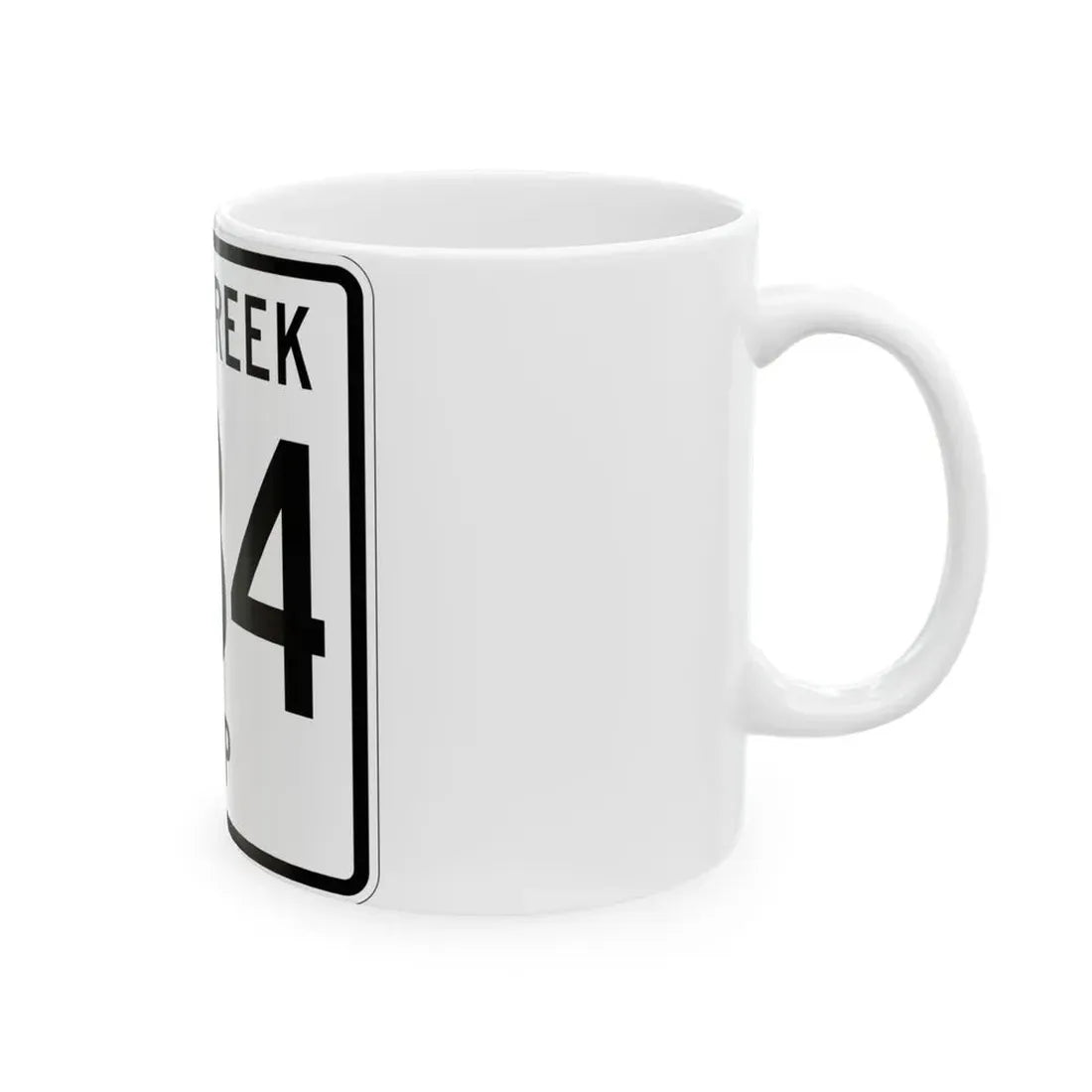 Salt Creek Township Route 634 Holmes County Ohio (Ohio) (Road Sign) White Coffee Mug - Go Mug Yourself