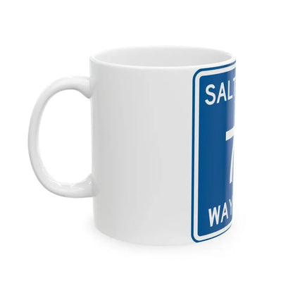 Salt Creek Township Route 77 Wayne County Ohio (Ohio) (Road Sign) White Coffee Mug - Go Mug Yourself