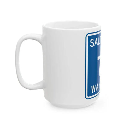 Salt Creek Township Route 77 Wayne County Ohio (Ohio) (Road Sign) White Coffee Mug - Go Mug Yourself