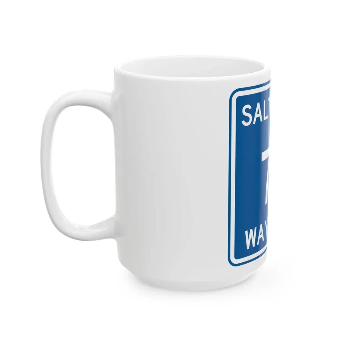 Salt Creek Township Route 77 Wayne County Ohio (Ohio) (Road Sign) White Coffee Mug - Go Mug Yourself