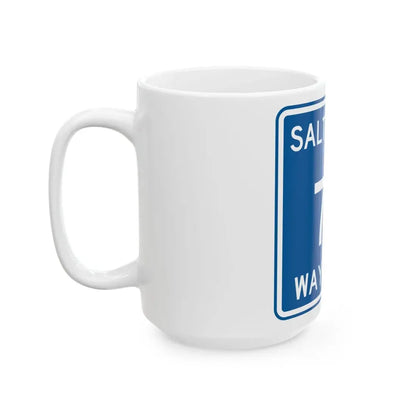 Salt Creek Township Route 77 Wayne County Ohio (Ohio) (Road Sign) White Coffee Mug - Go Mug Yourself