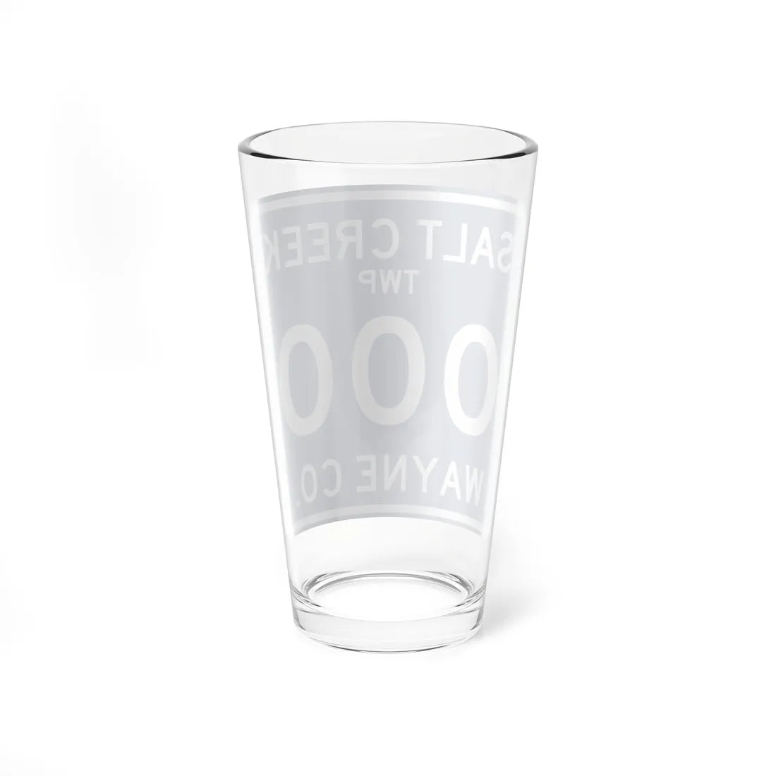 Salt Creek Township Wayne County route shield template (Ohio) (Road Sign) Pint Glass 16oz - Go Mug Yourself
